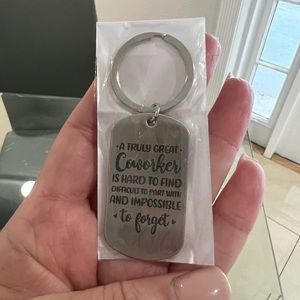 🔴 NEW Stainless Steel Coworker retirement/ Appreciation Keychain